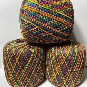 4 Aunt Lydia's Crochet Thread Mexicana Rainbow